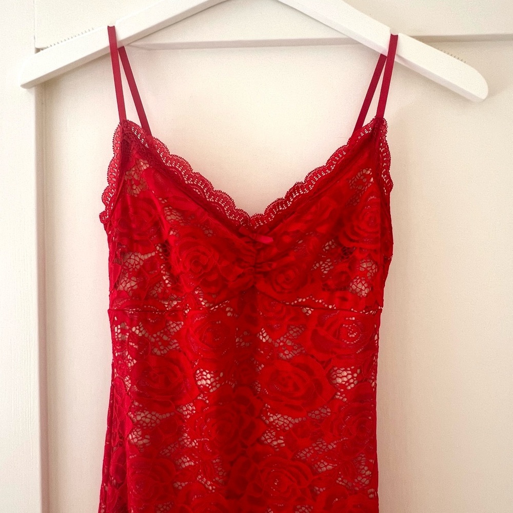 Babydoll London Red Lace Dress